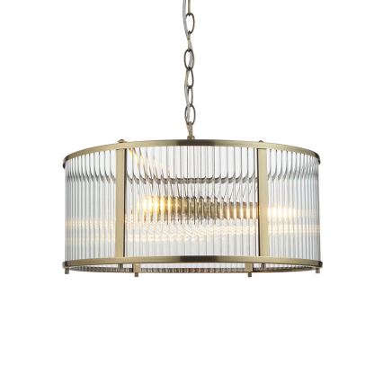 Endon 106282 - Kroonluchter met ketting RIDGETON 3xE14/6W/230V messing