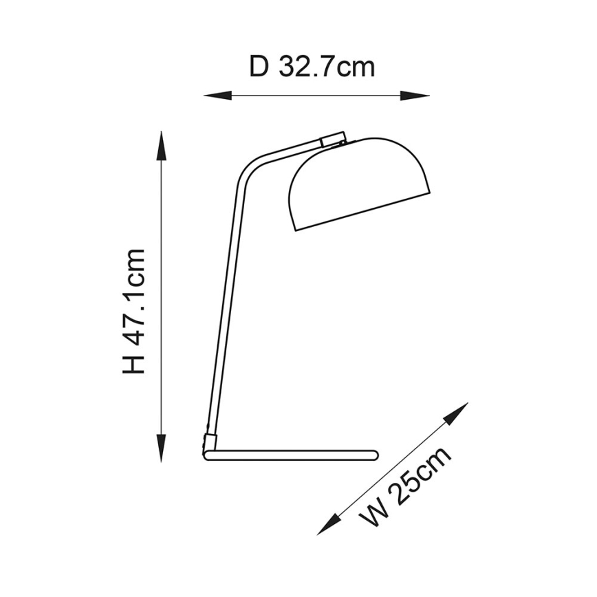 Endon 106336 - Tafellamp BRAIR 1xE14/7W/230V zwart