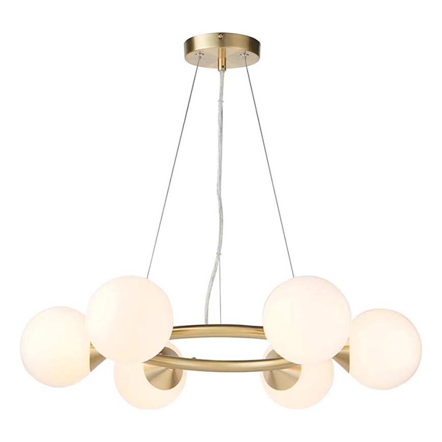 Endon 106390 - Hanglamp OTIS aan kabel 6xG9/3W/230V goudkleurig