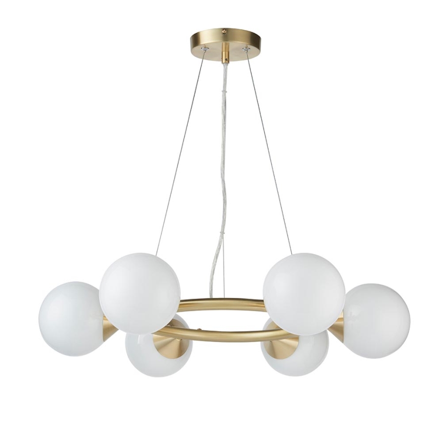 Endon 106390 - Hanglamp OTIS aan kabel 6xG9/3W/230V goudkleurig