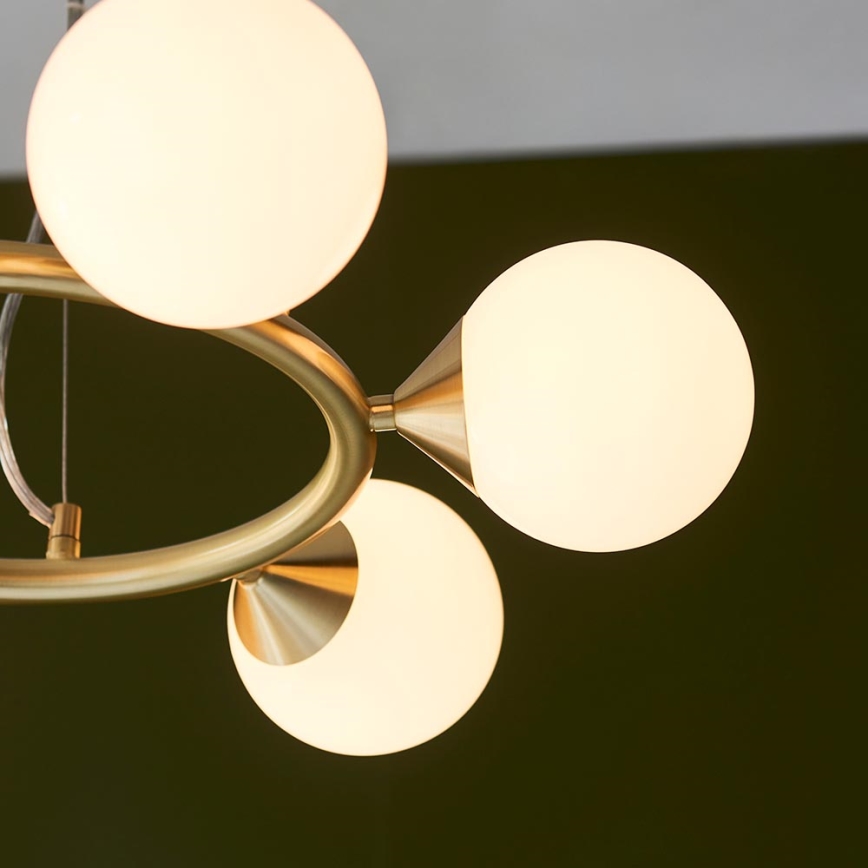 Endon 106390 - Hanglamp OTIS aan kabel 6xG9/3W/230V goudkleurig