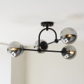 Endon 106662 - Bevestigde hanglamp ONTARIO 4xE14/7W/230V zwart/gerookt