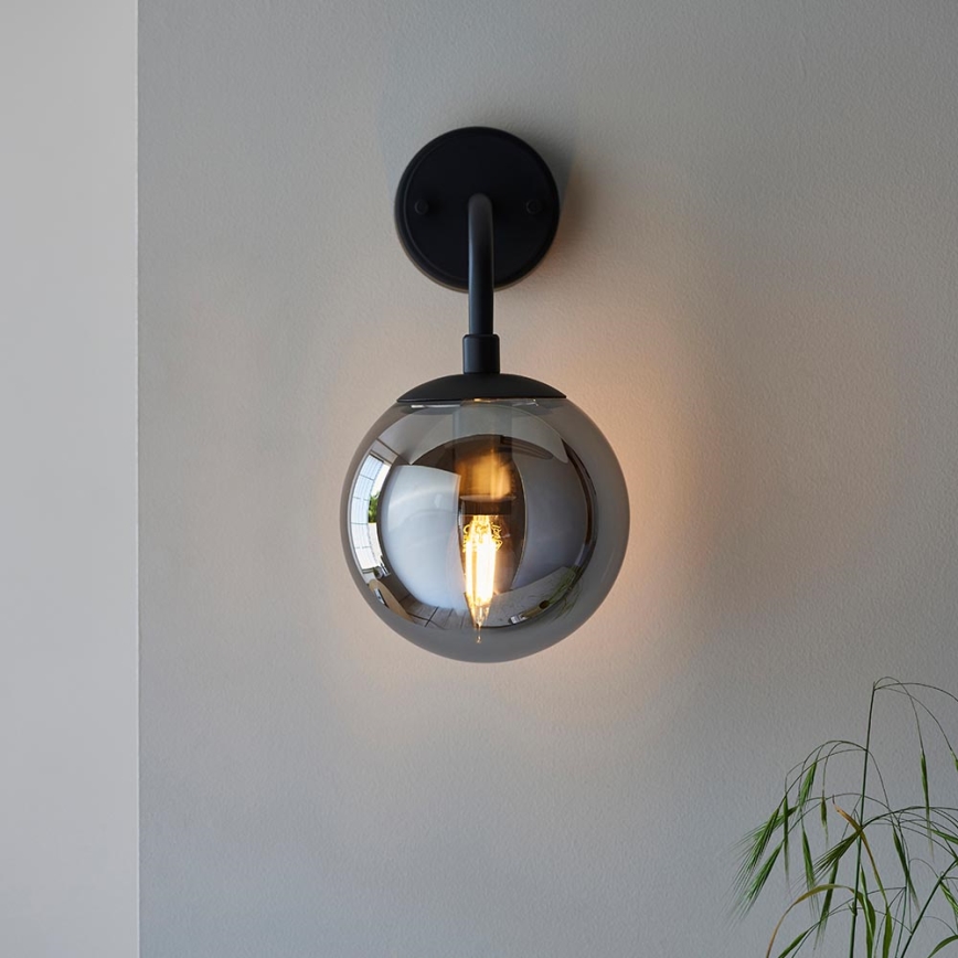 Endon 106664 - Wandlamp ONTARIO 1xE14/7W/230V zwart/gerookt