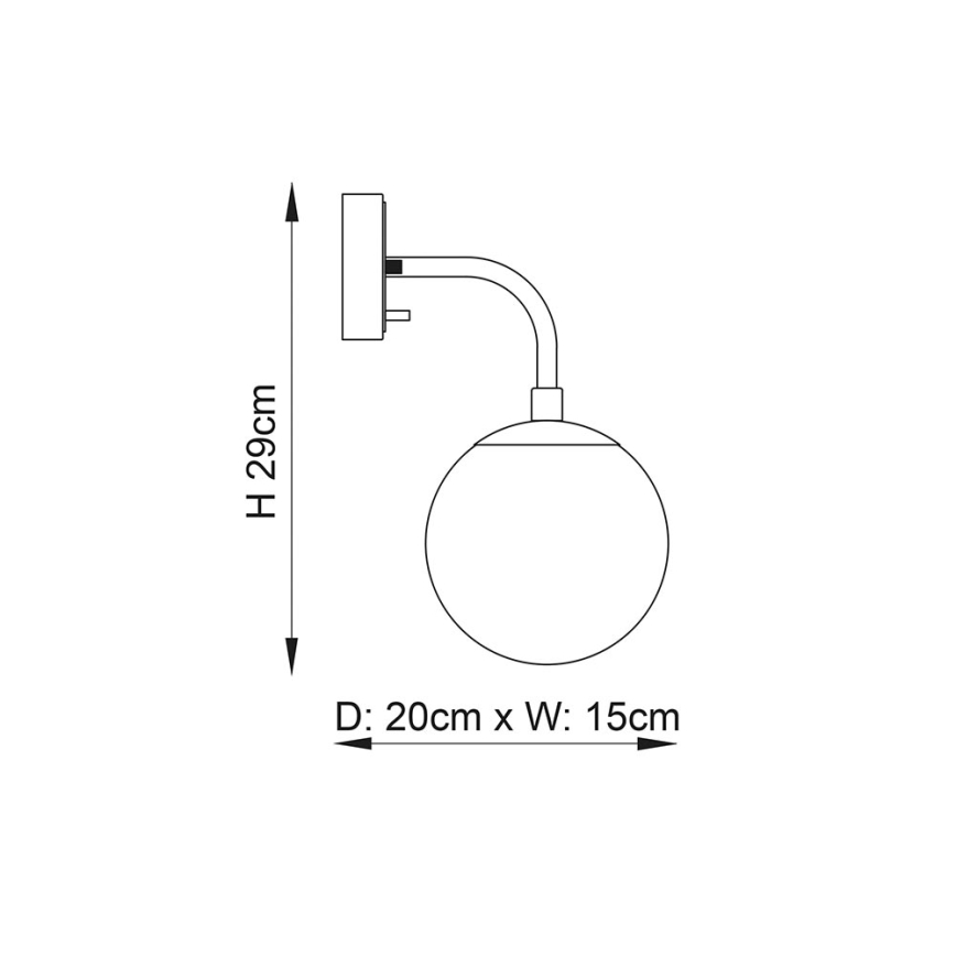 Endon 106664 - Wandlamp ONTARIO 1xE14/7W/230V zwart/gerookt