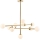 Endon 106754 - OTIS kroonluchter op stang, 10x G9/5W/230V, goudkleurig