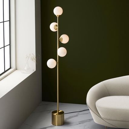 Endon 106756 - Vloerlamp OTIS 5xG9/3W/230V goudkleurig