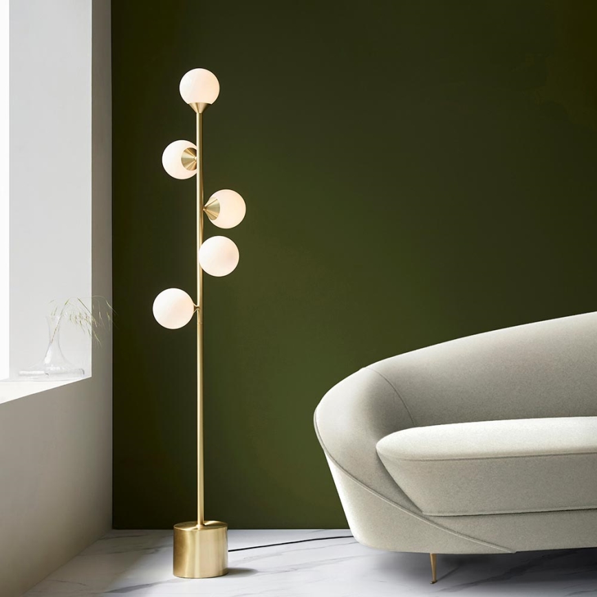 Endon 106756 - Vloerlamp OTIS 5xG9/3W/230V goudkleurig