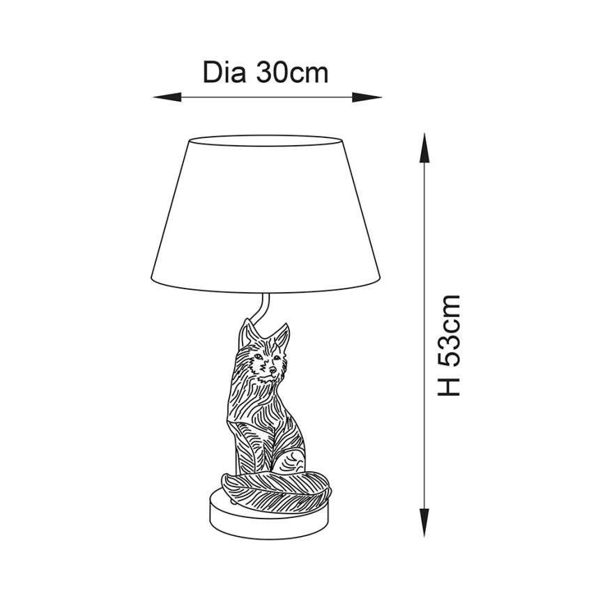 Endon 106796 - Tafellamp FOX 1xE14/6W/230V zwart/messing