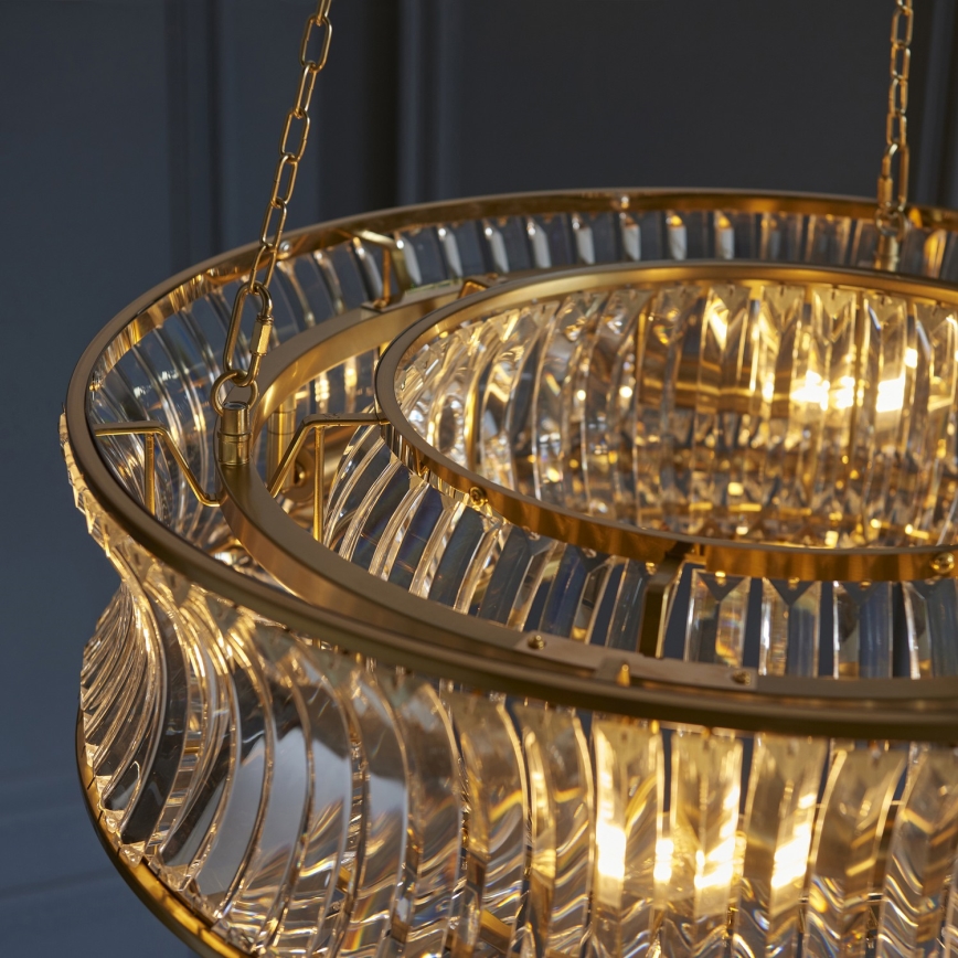 Endon 106811 - Gouden kroonluchter aan ketting 6xE14/6W/230V