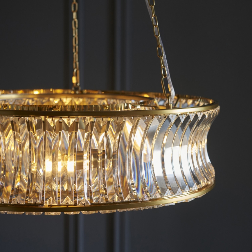 Endon 106811 - Gouden kroonluchter aan ketting 6xE14/6W/230V