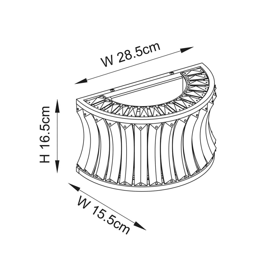 Endon 106812 - Wandlamp 2xE14/7W/230V goudkleurig