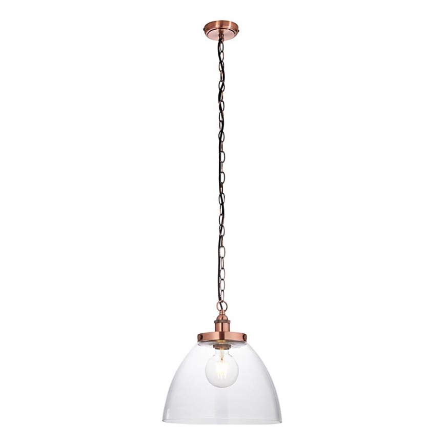 Endon 106895 - Koperen hanglamp aan ketting HANSEN 1xE27/10W/230V