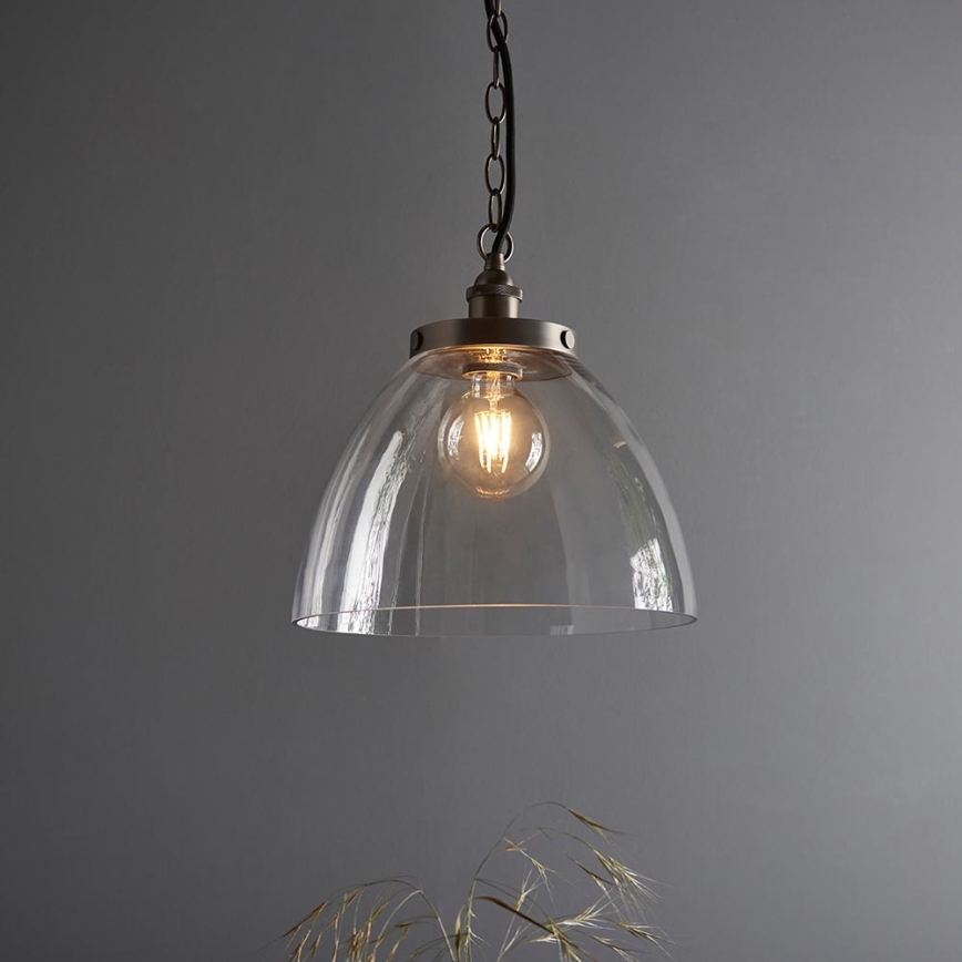 Endon 106896 - Kroonluchter met ketting HANSEN 1xE27/10W/230V mat chroom