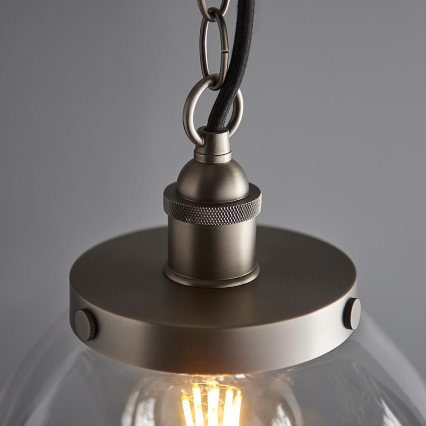 Endon 106896 - Kroonluchter met ketting HANSEN 1xE27/10W/230V mat chroom