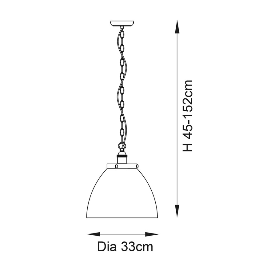Endon 106896 - Kroonluchter met ketting HANSEN 1xE27/10W/230V mat chroom