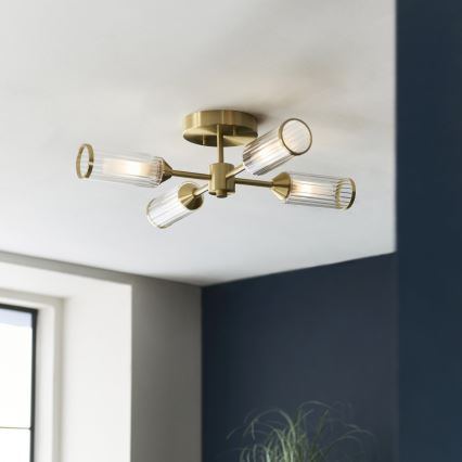 Endon 106946 - Bevestigde hanglamp TOUR 4xG9/3W/230V messing