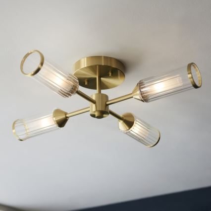 Endon 106946 - Bevestigde hanglamp TOUR 4xG9/3W/230V messing