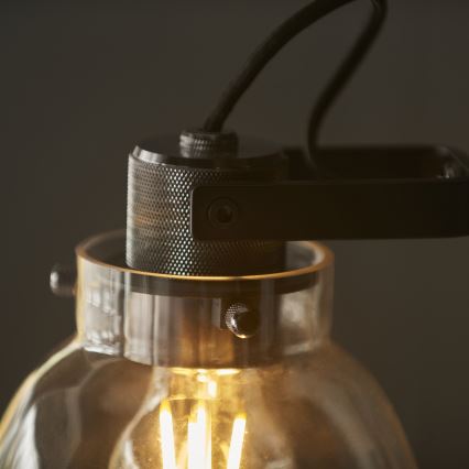 Endon 107012 - Tafellamp URBAN 1xE27/10W/230V zwart/rookzwart