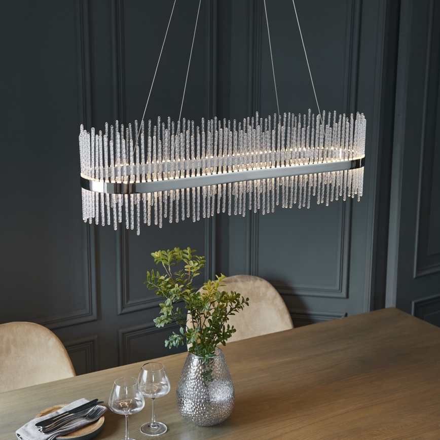 Endon 107109 - LED-kroonluchter aan kabel LED/47W/230V 3000K glanzend chroom