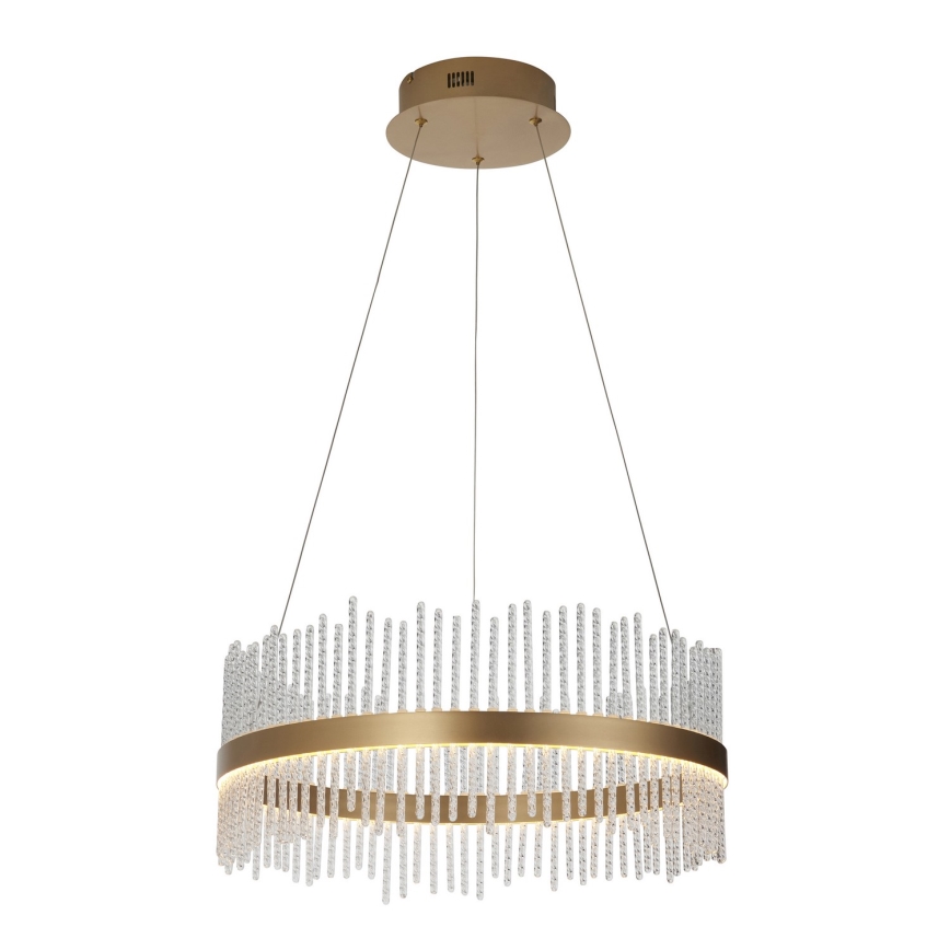 Endon 107671 - Dimbare LED hanglamp aan een koord ADRIEL LED/41W/230V 3000K diameter 51 cm goud/doorzichtig