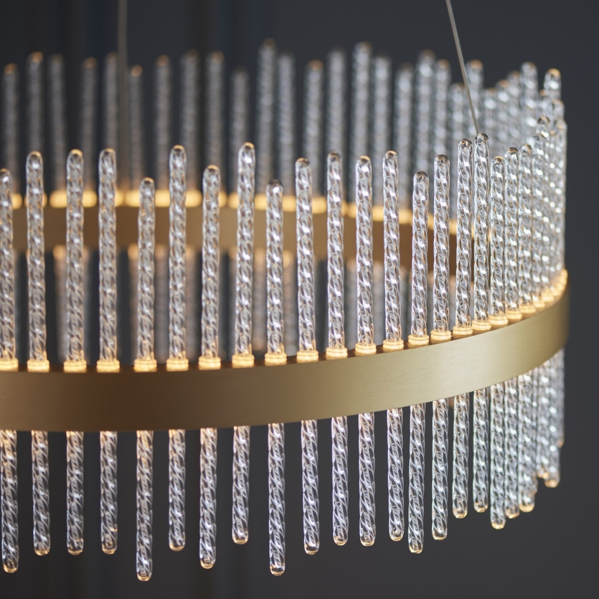 Endon 107671 - Dimbare LED hanglamp aan een koord ADRIEL LED/41W/230V 3000K diameter 51 cm goud/doorzichtig