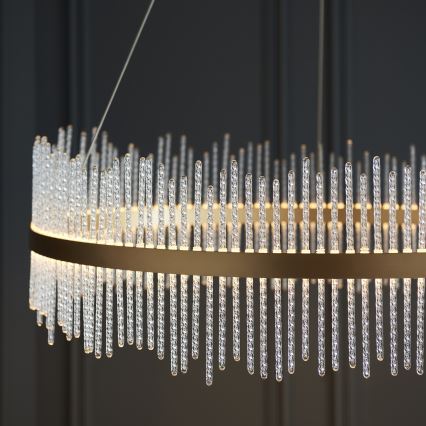 Endon 107672 - LED dimbare pendellamp aan kabel ADRIEL LED/83W/230V 3000K Ø 89 cm goud/helder