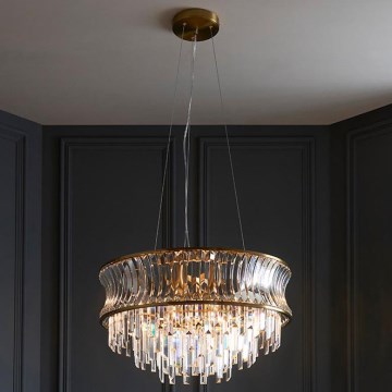 Endon 107785 - Hanglamp aan kabel 9xE14/6W/230V goudkleurig