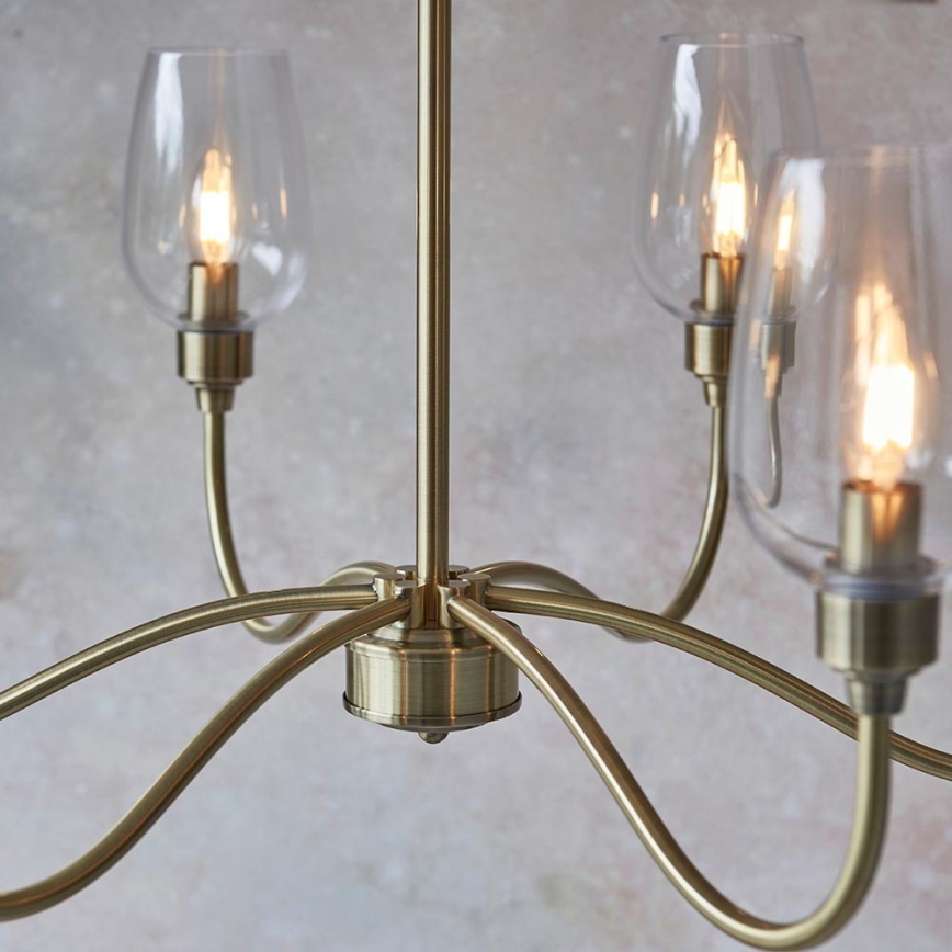 Endon 107791 - Kroonluchter aan ketting 6xE14/6W/230V messing