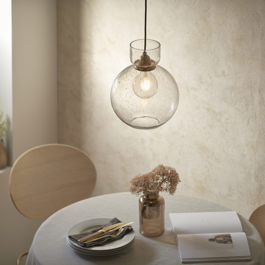 Endon 107948 - Hanglamp aan kabel 1xE27/10W/230V goud/rookgrijs