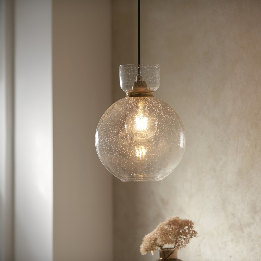Endon 107948 - Hanglamp aan kabel 1xE27/10W/230V goud/rookgrijs