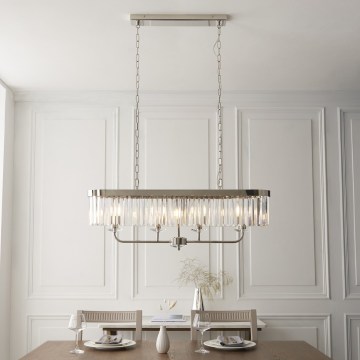 Endon 109058 - Kroonluchter aan ketting 4xE14/6W/230V glanzend chroom