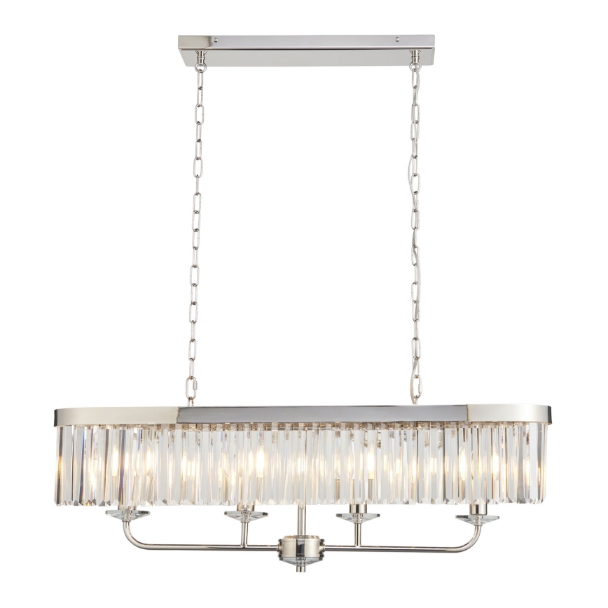 Endon 109058 - Kroonluchter aan ketting 4xE14/6W/230V glanzend chroom