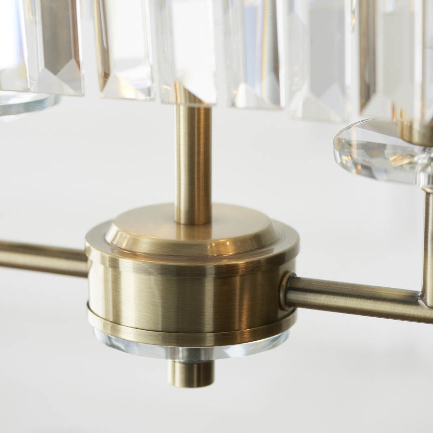 Endon 110539 - Kroonluchter aan ketting CHESTERFIELD 4xE14/6W/230V messing