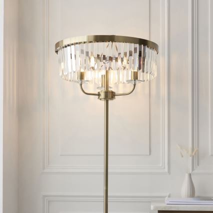 Endon 110644 - Staande Lamp CHESTERFIELD 3xE14/6W/230V messing