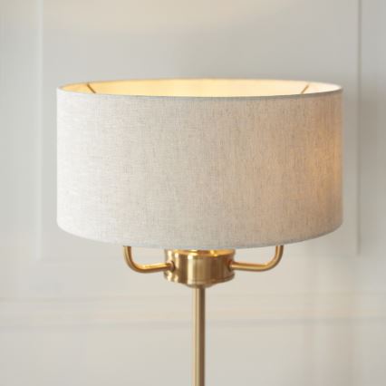 Endon 110721 - Tafellamp HIGHCLERE 3xE14/18W/230V beige/messing