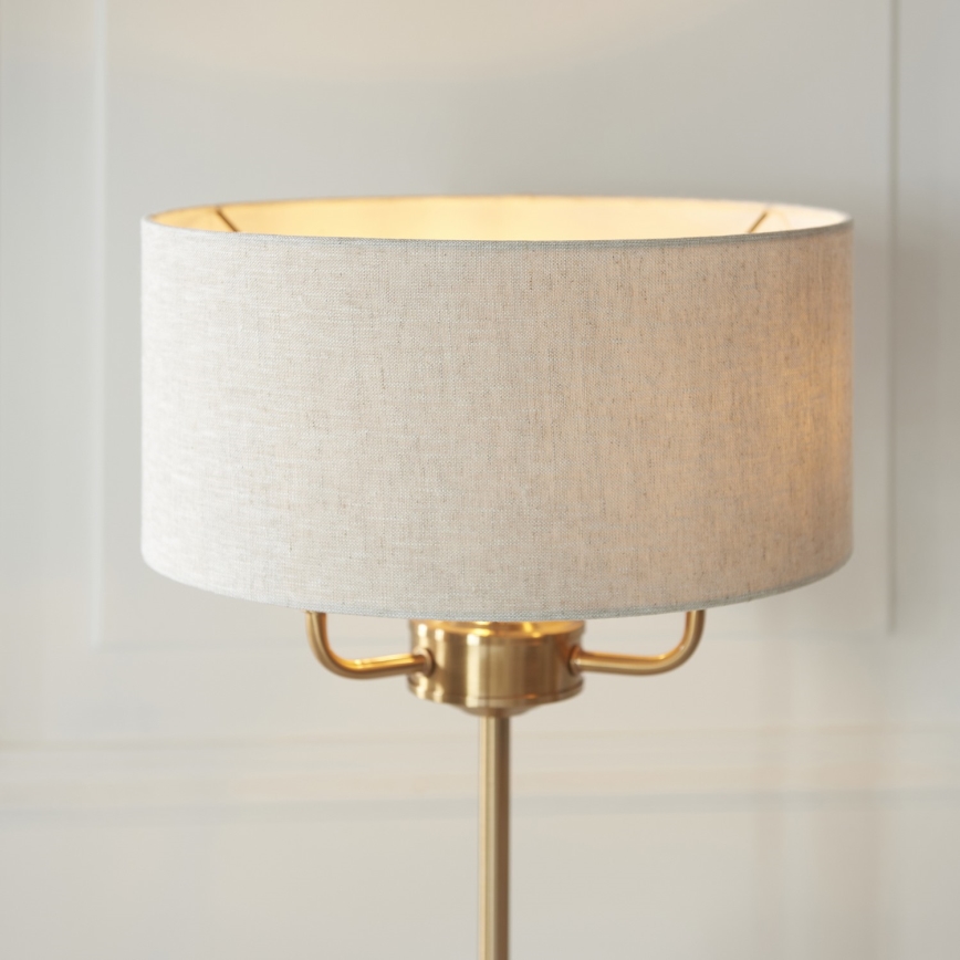 Endon 110721 - Tafellamp HIGHCLERE 3xE14/18W/230V beige/messing