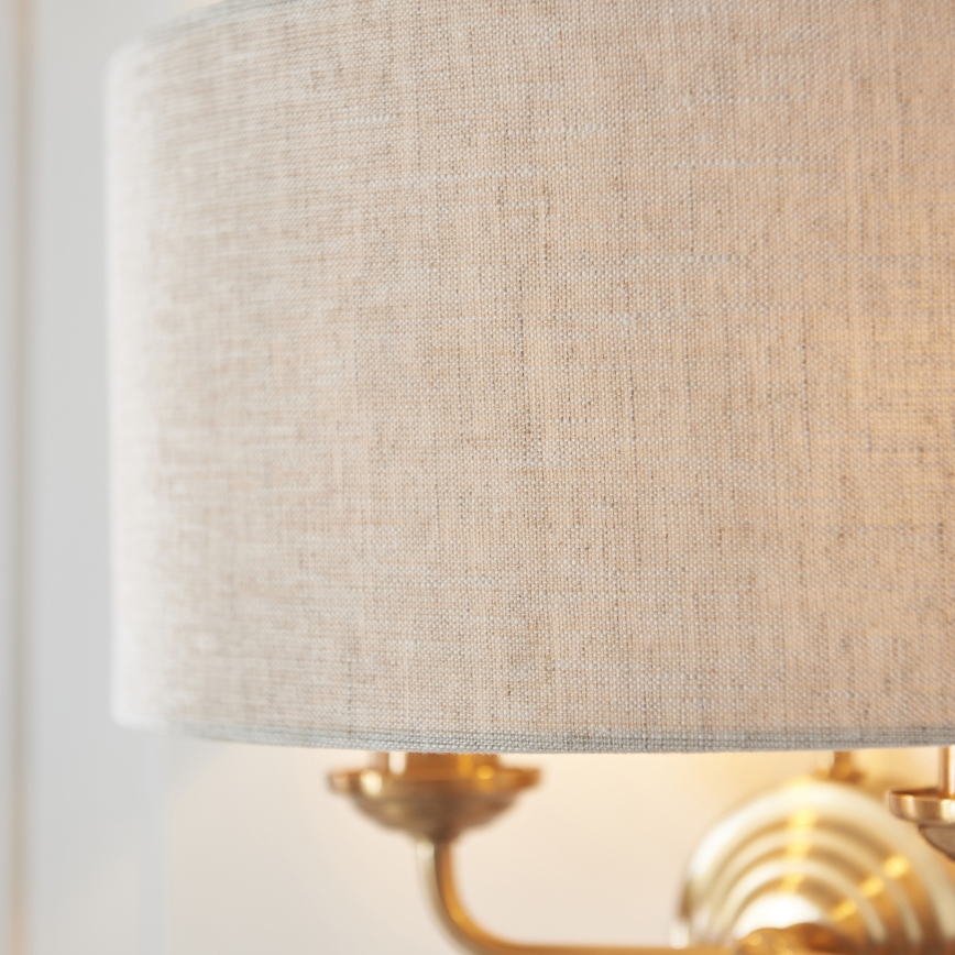 Endon 110726 - Wandlamp HIGHCLERE 2xE14/40W/230V beige/messing