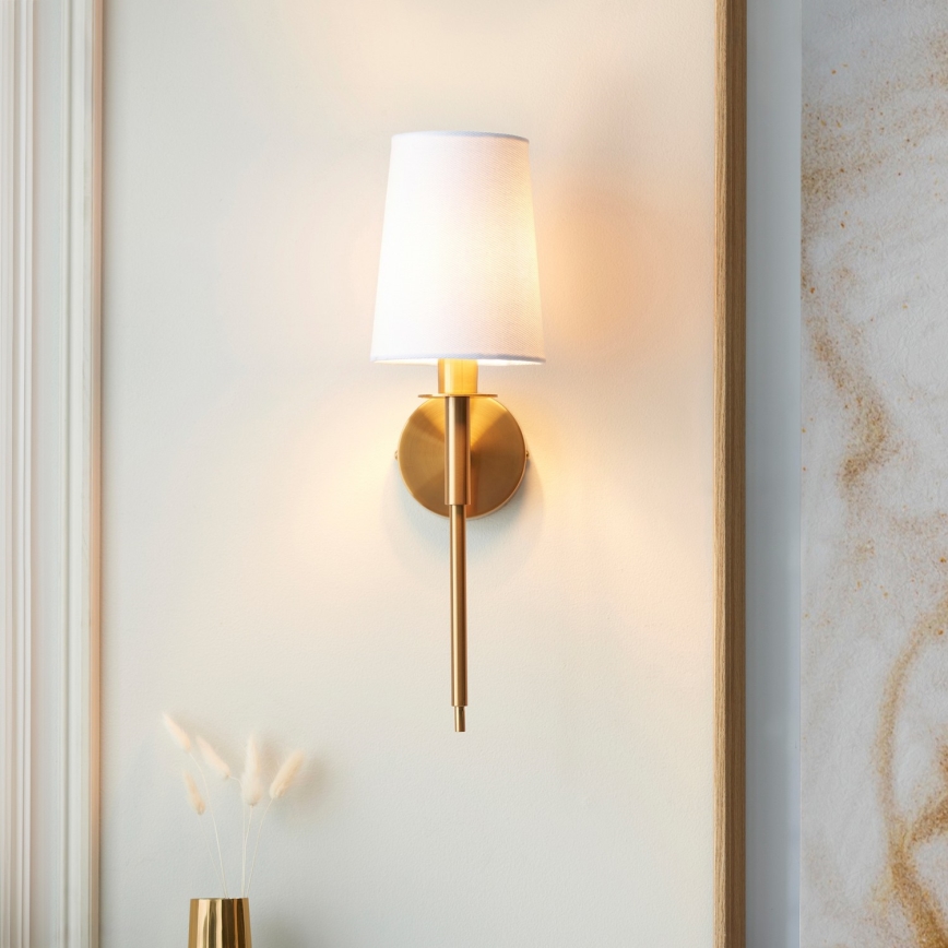 Endon 110738 - Wandlamp 1xE14/6W/230V wit/goud