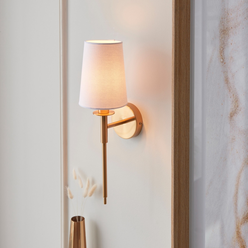 Endon 110738 - Wandlamp 1xE14/6W/230V wit/goud