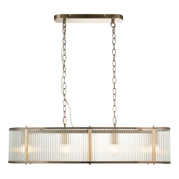 Endon 110945 - Hanglamp aan een ketting RIDGETON 4xE14/6W/230V messing/doorzichtig