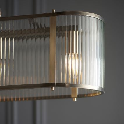 Endon 110945 - Hanglamp aan een ketting RIDGETON 4xE14/6W/230V messing/doorzichtig