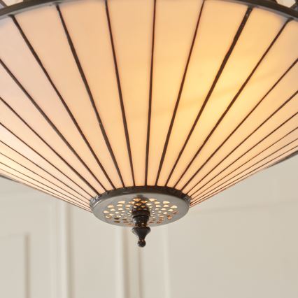 Endon 111870 - Kroonluchter aan ketting Tiffany FARGO 3xE27/10W/230V diam. 41,5 cm