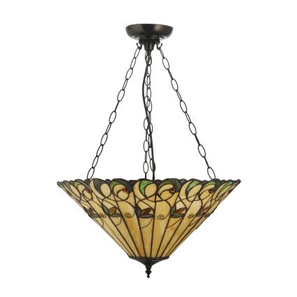 Endon 111881 - Kroonluchter aan ketting Tiffany JAMELIA 3xE27/10W/230V Ø 50 cm