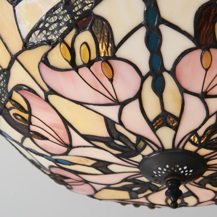Endon 111892 - Opbouwplafondlamp Tiffany ASHTON 3xE27/10W/230V Ø 45 cm