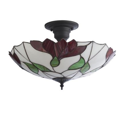 Endon 111896 - Opbouwkroonluchter Tiffany BOTANICA 3xE27/10W/230V Ø 45 cm