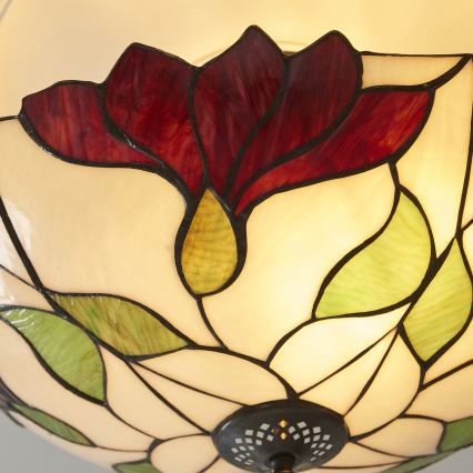 Endon 111896 - Opbouwkroonluchter Tiffany BOTANICA 3xE27/10W/230V Ø 45 cm