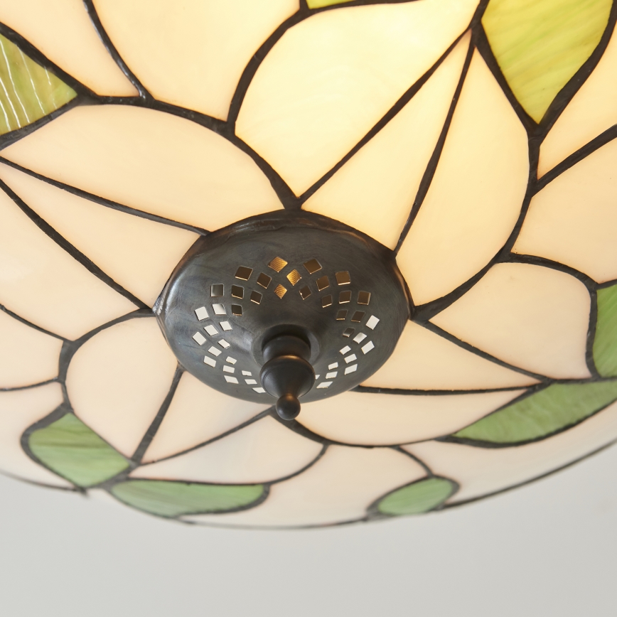 Endon 111896 - Opbouwkroonluchter Tiffany BOTANICA 3xE27/10W/230V Ø 45 cm