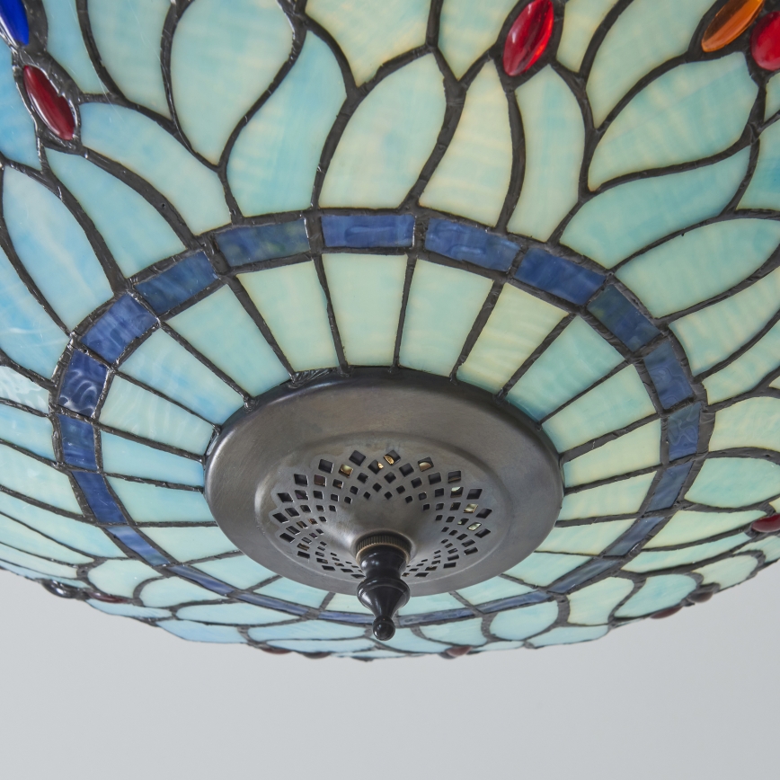Endon 111899 - Plafondlamp Tiffany DRAGONFLY 3xE27/10W/230V pr. 50 cm