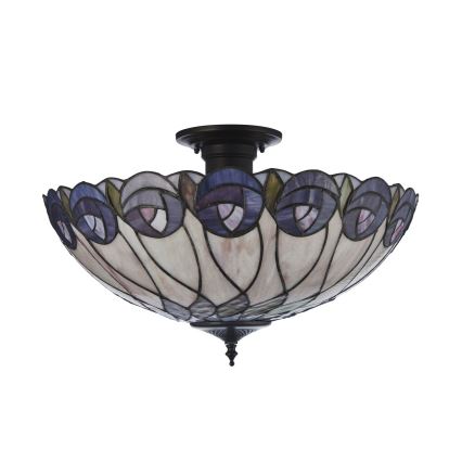 Endon 111906 - Plafondlamp Tiffany HUTCHINSON 3xE27/10W/230V Ø 50 cm