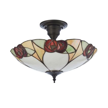 Endon 111907 - Opbouwkroonluchter Tiffany INGRAM, 3xE27/10W/230V, Ø 45 cm